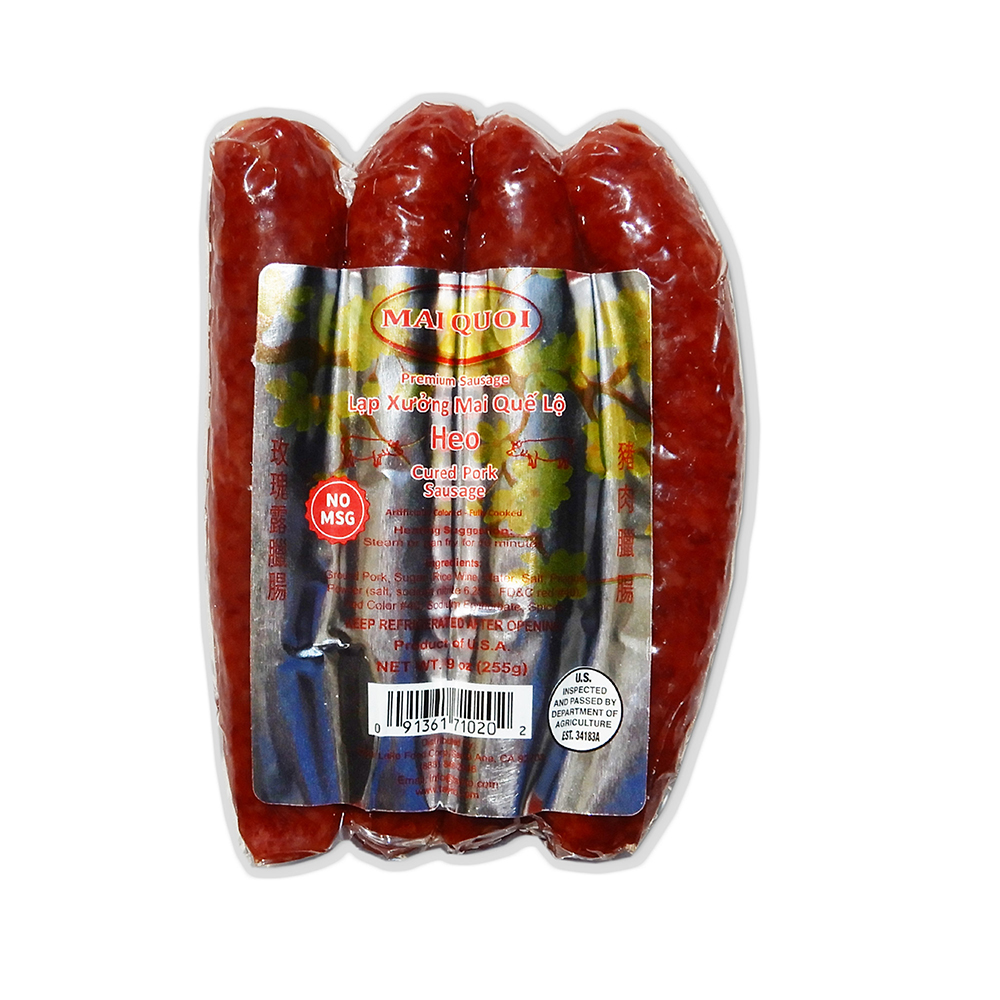 Pork Chinese Style Sausage (Lap Xuong Mai Quoi Pork) (No MSG) – Made in USA